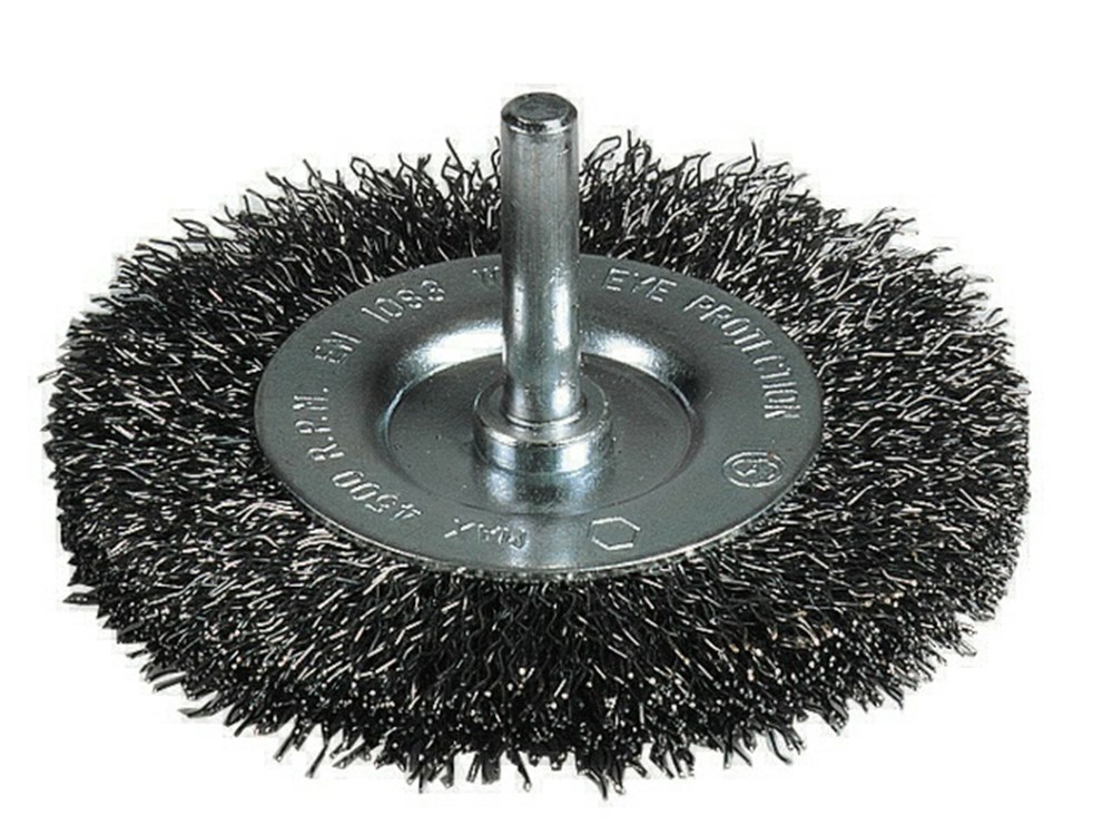 Ronde Borstel Gegolgde Staaldraad ø50mm Stift 6mm