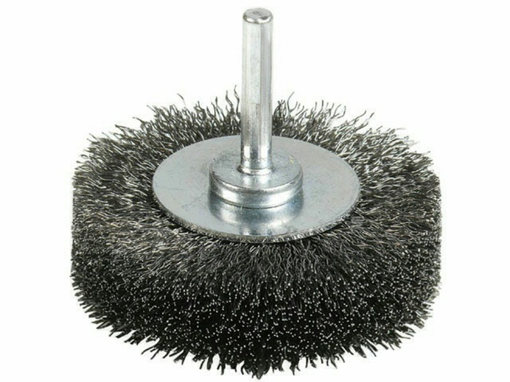Ronde Borstel Gegolfde Staaldraad ø50x17mm Stift 6mm