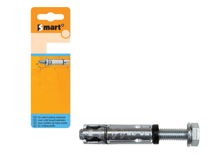 SMART KEILBOUT MET TAPBOUT M8X25X70 ZN
