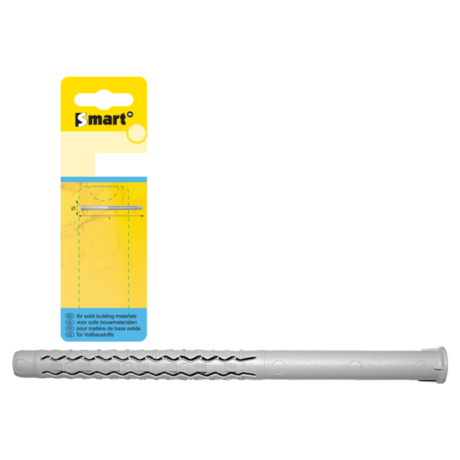 Nylon Raamplug Zonder Schroef ø8x100