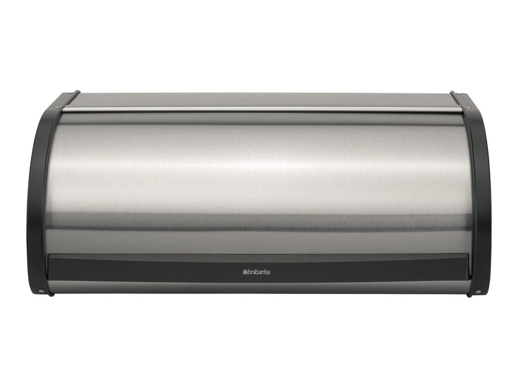 SCHUIFBROODTROMMEL ZIJKANT ZWART MAT STAAL VINGERAFDRUKVRIJ