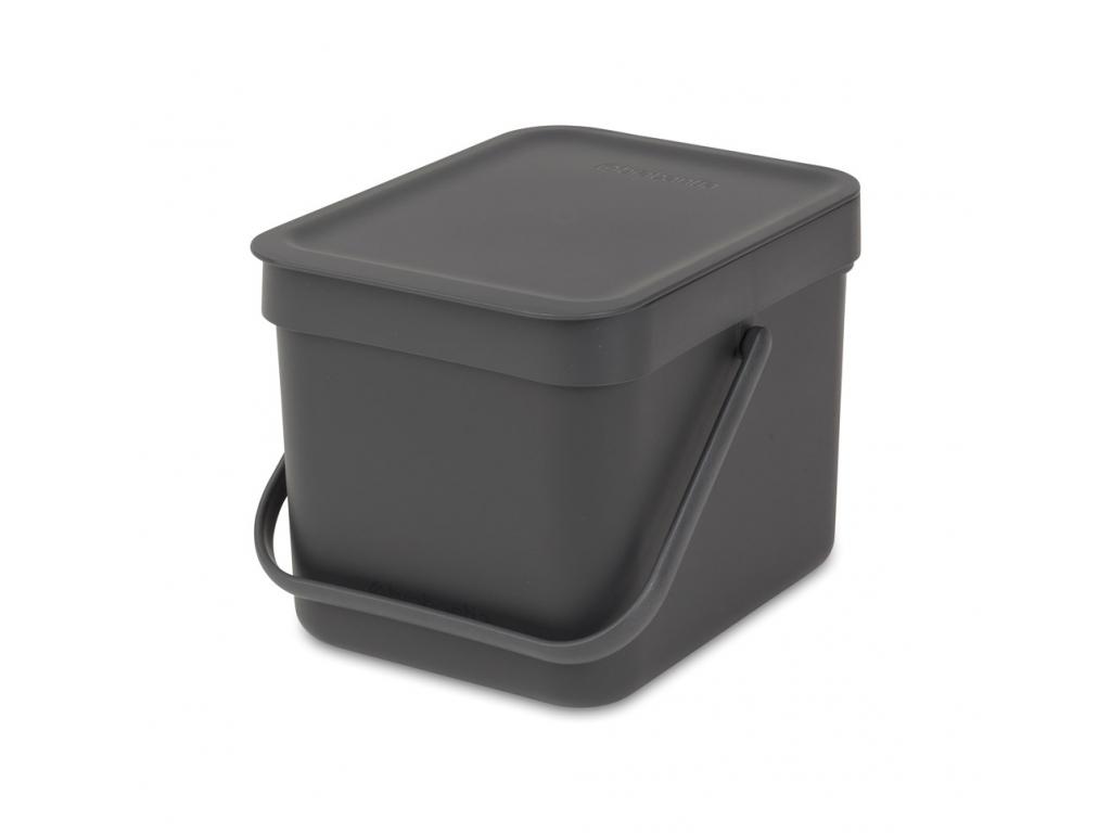 AFVALEMMER SORT&GO 6L GRIJS