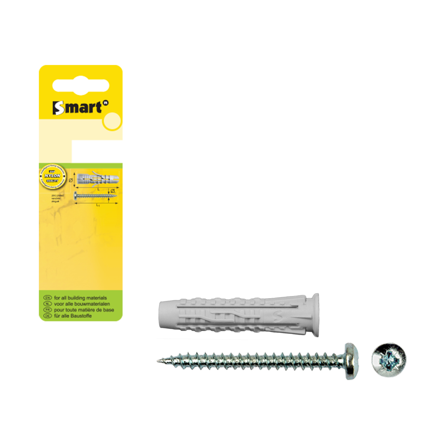 Smart-plug + Schroef Ck ø8x40 Nzn